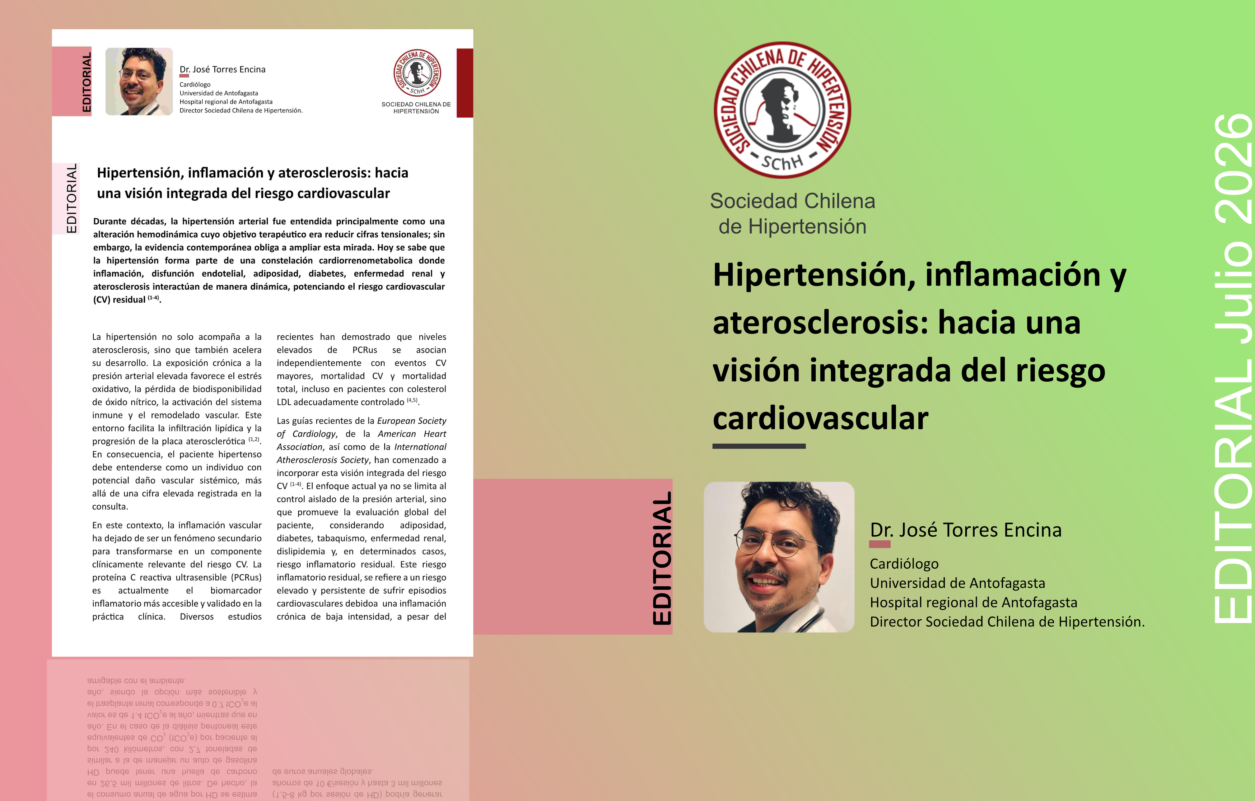 Hipertensión, inflamación y aterosclerosis: hacia una visión integrada del riesgo cardiovascular.