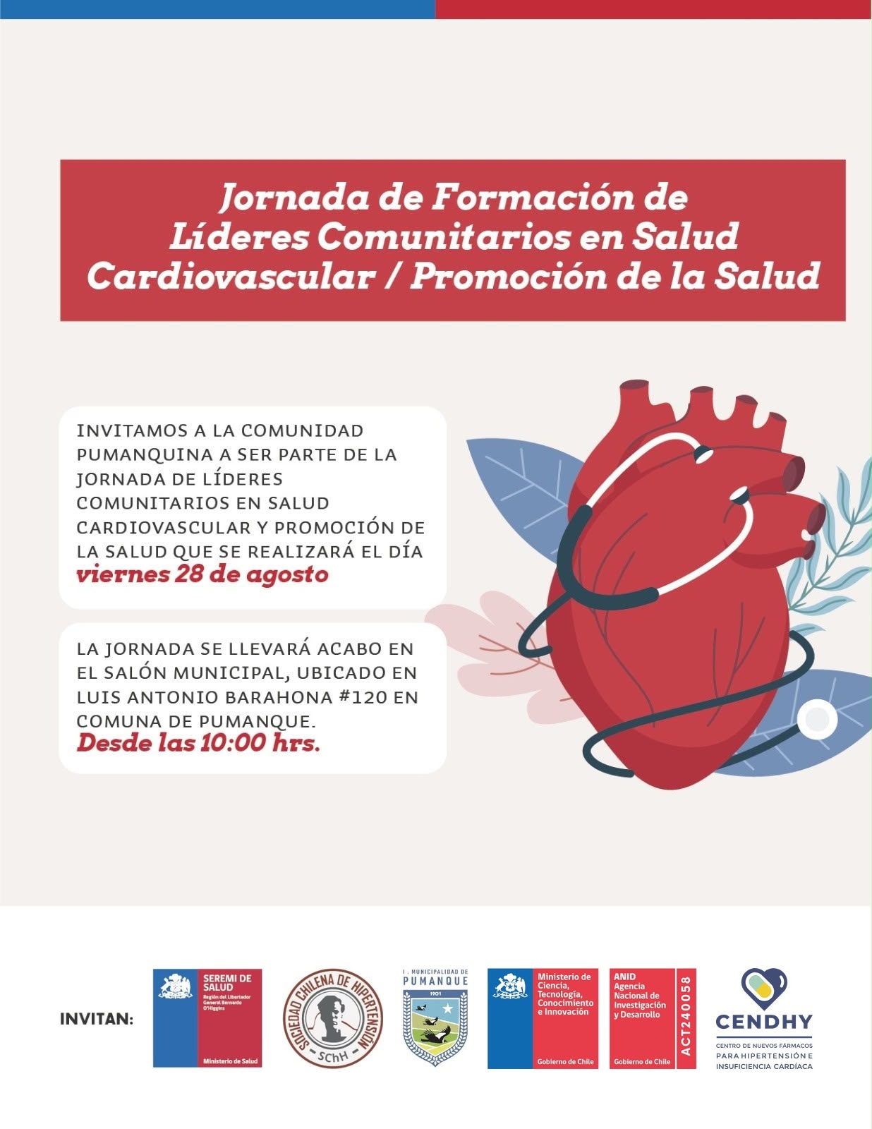 Jornadas de Formación de Líderes Comunitarios en Salud Cardiovascular/Promoción de la Salud
