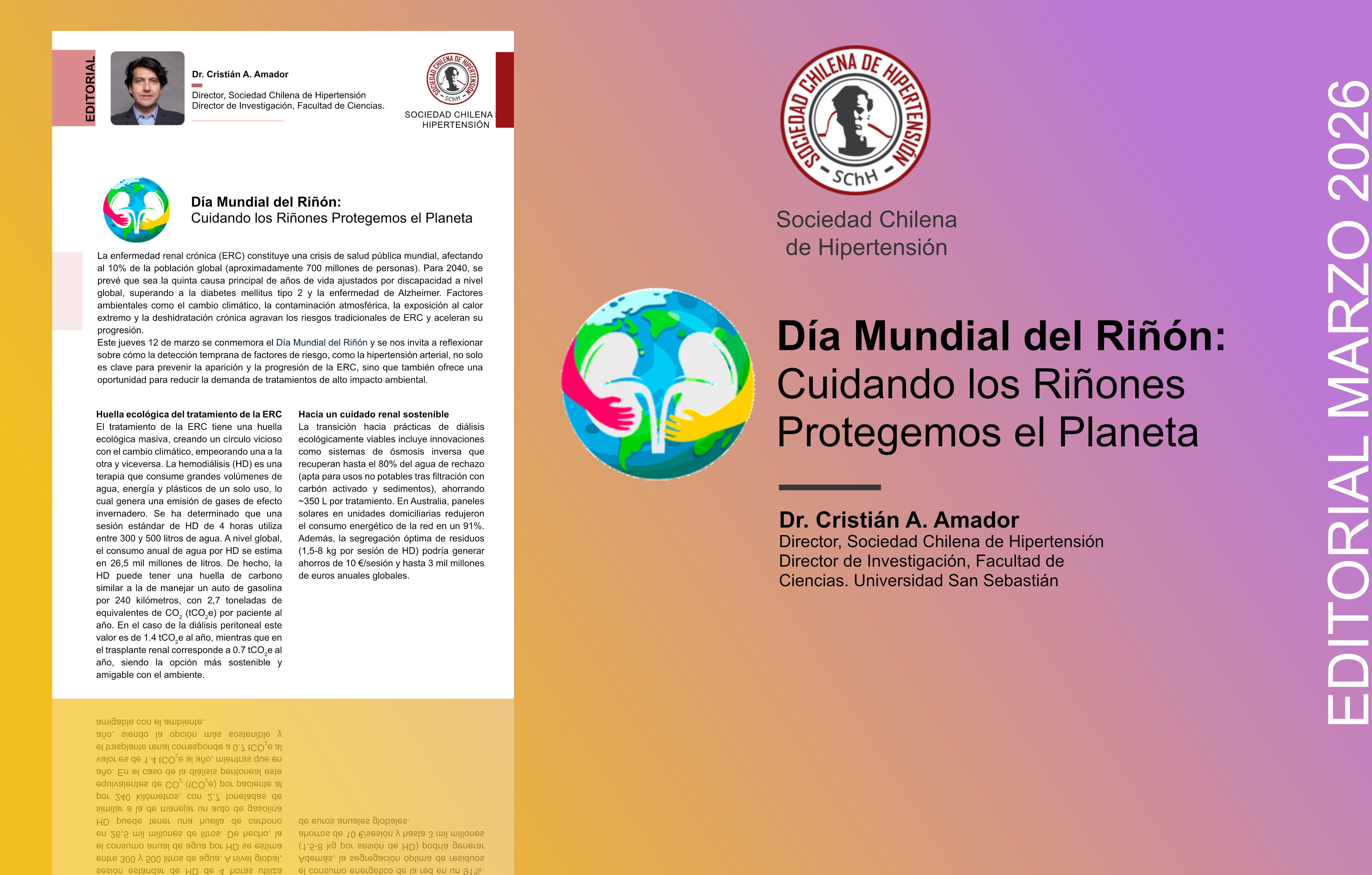 Día Mundial del Riñón: Cuidando los Riñones Protegemos el Planeta
